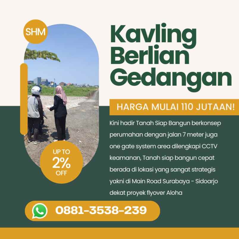 dijual tanah berlian residence 1 keboan