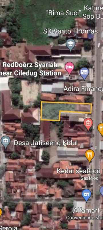 dijual tanah di jalan utama ciledug