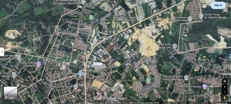 dijual tanah jalan padat karya siak 2