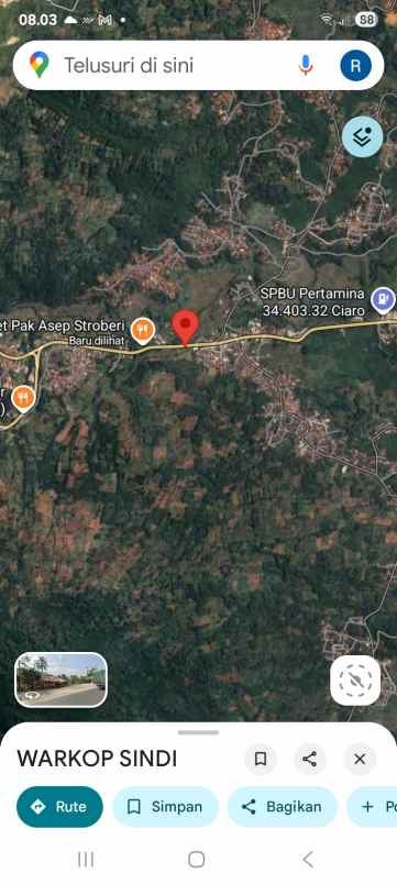 dijual tanah jl nasional iii ciaro