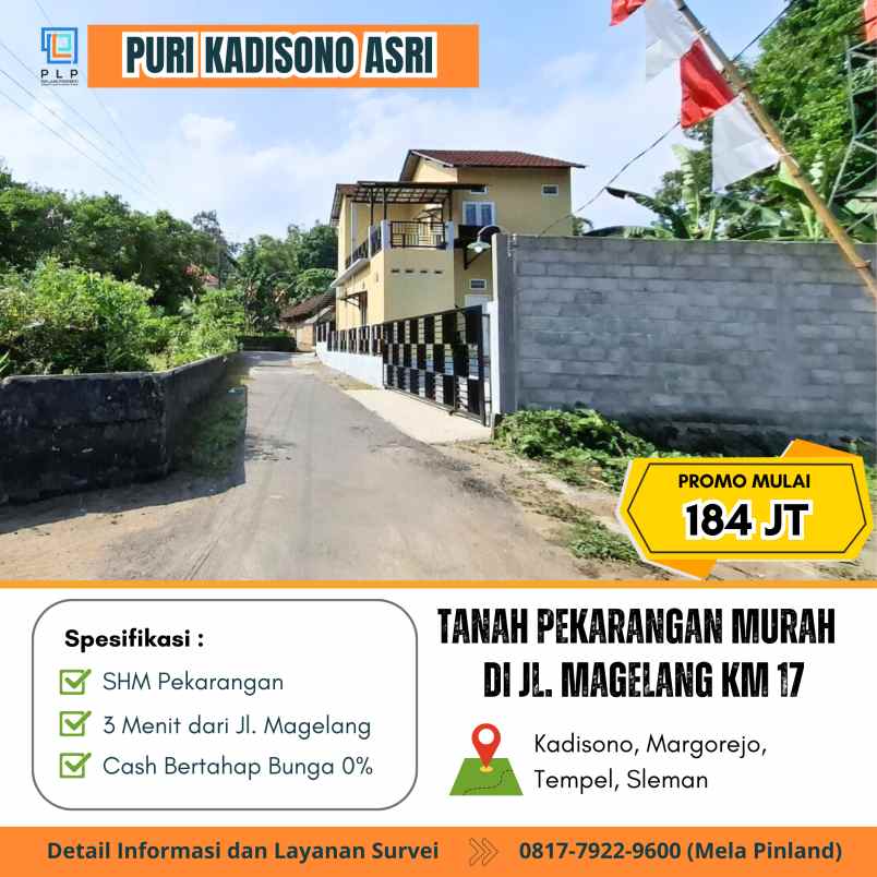 dijual tanah kadisono margorejo tempel