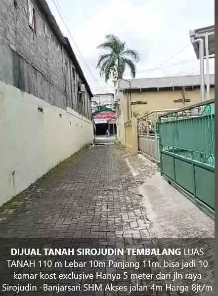 dijual tanah sirojudin banjarsari