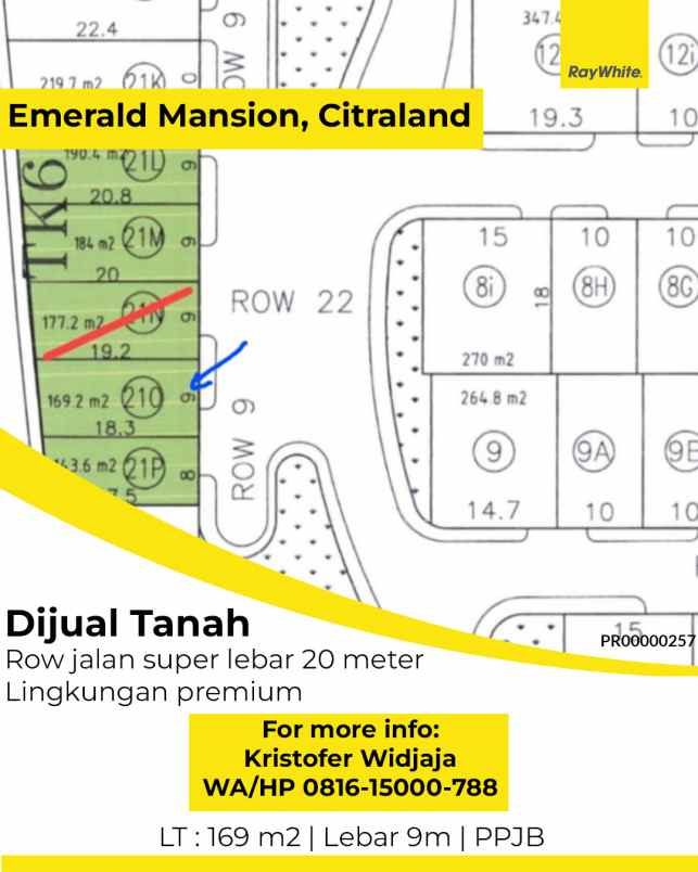 dijual tanah south emerald citraland