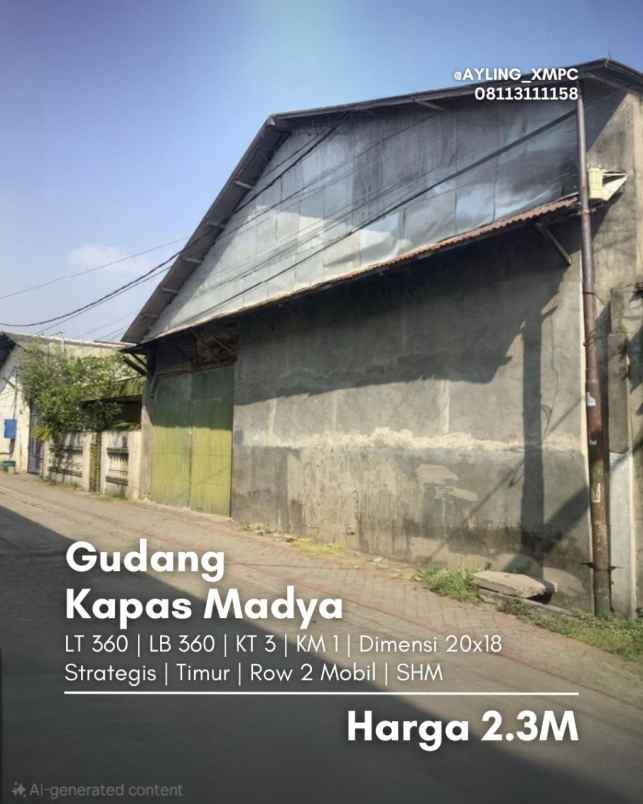 gudang surabaya timur 2m an nego sampe deal