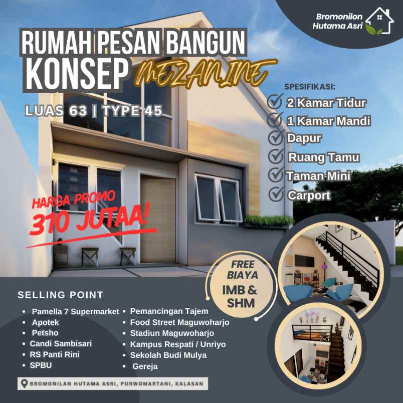 hanya 300san rumah konsep mezanine legalitas shm