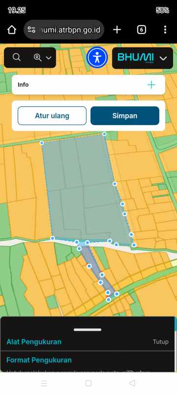 jual lahan prospektif zona kuning perkotaan