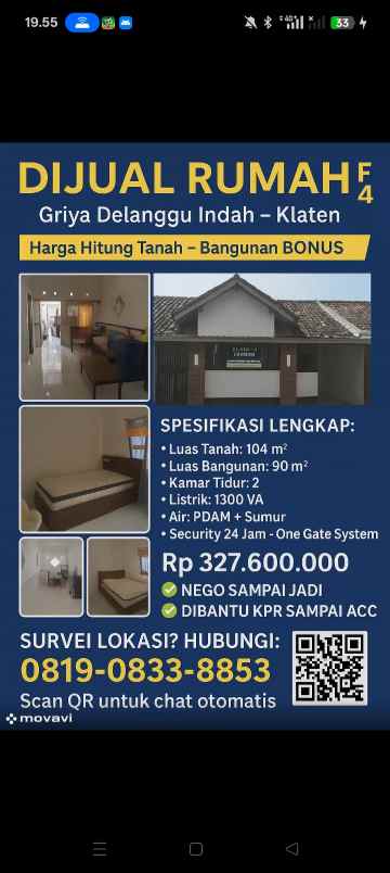 jual rumah di perum gdi