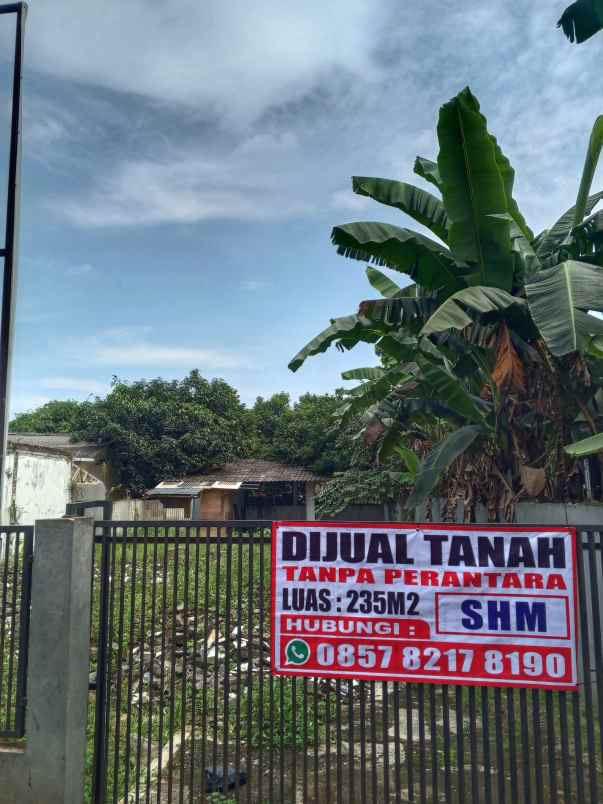 jual tanah 235 m2 shm di jatiasih bagol