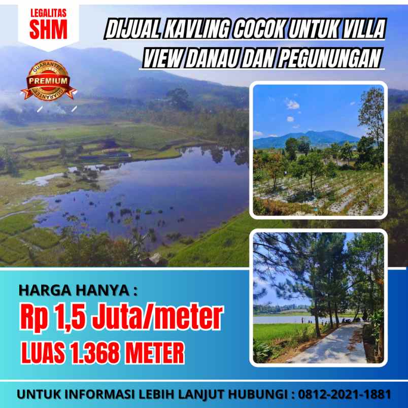 jual tanah view danau dan pegunungan di lembang