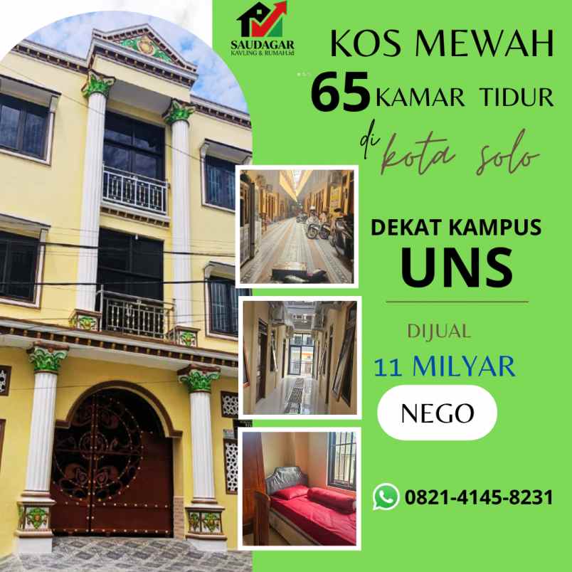 kos mewah exlusif dekat kampus uns solo