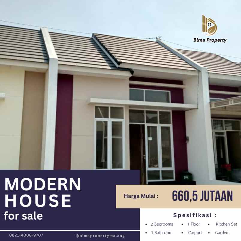 modern home view bagus strategis kota malang