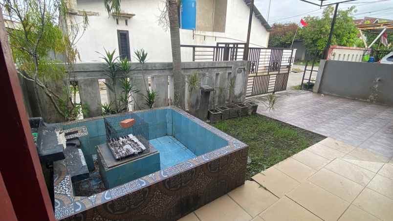 rumah 2 lantai dijual jl taman karya panam type 45