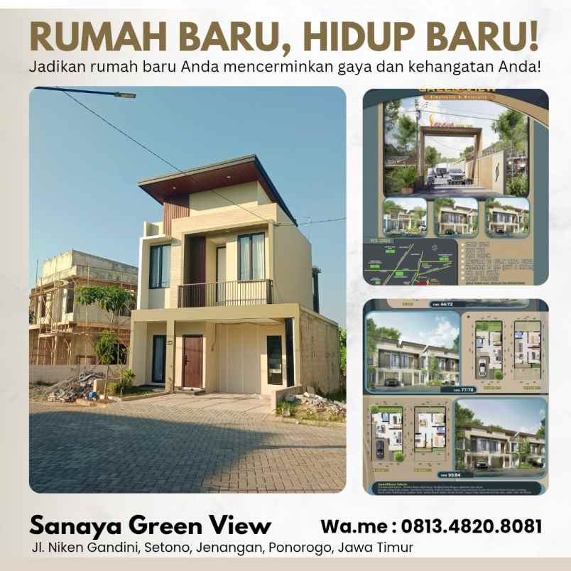 rumah baru 2 lantai syariah di kota ponorogo