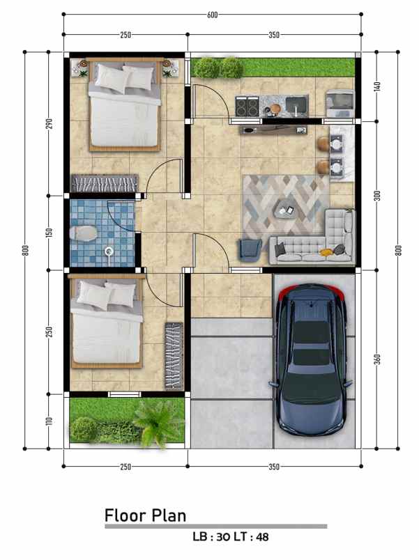 rumah cluster modern clasik