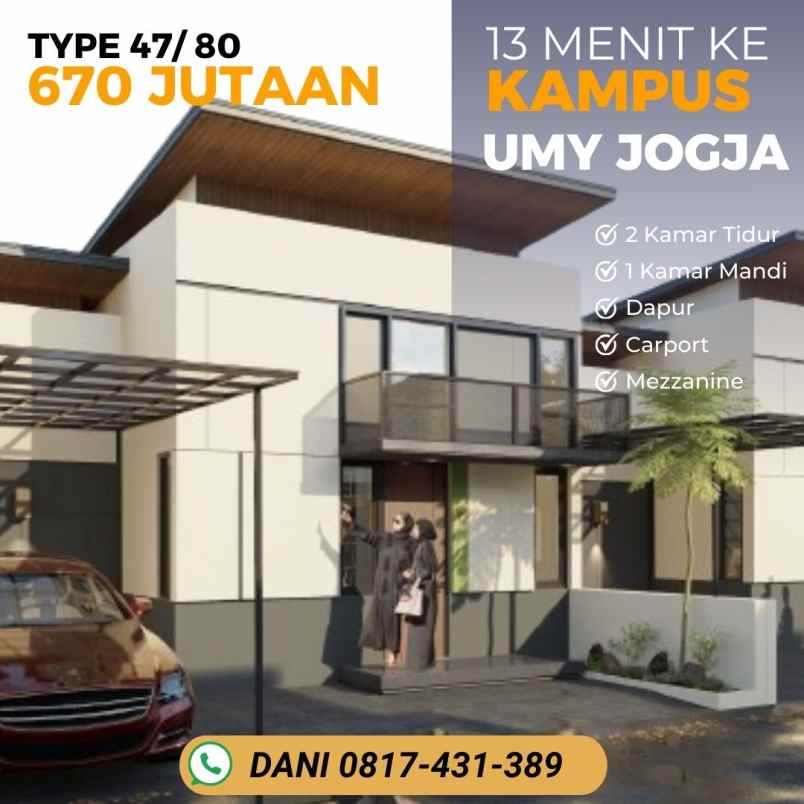 rumah dijual jogja godean sleman sidokarto