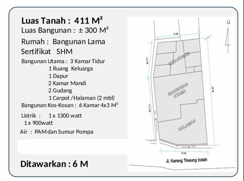 rumah kost kostan cipedes pusat kota dekat mall pvj