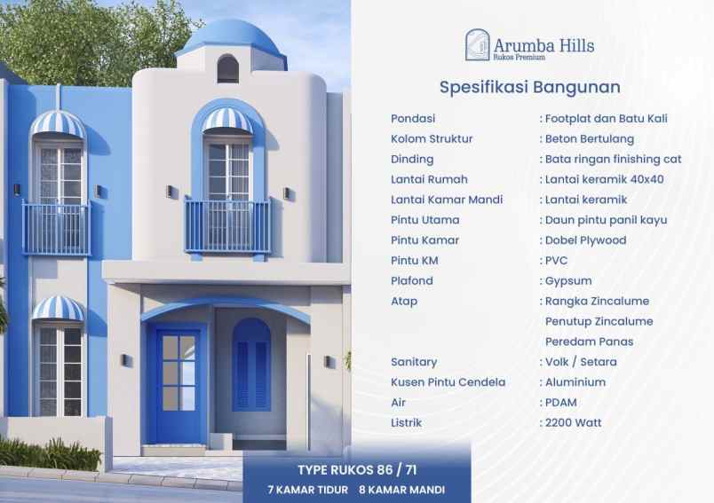 rumah kost premium arumba hills strategis kota malang