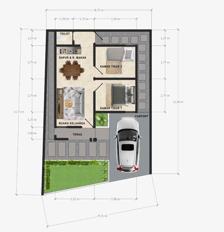 rumah murah tanah luas dekat terminal secang