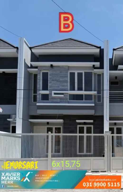 rumah new minimalis lokasi jemursari surabaya