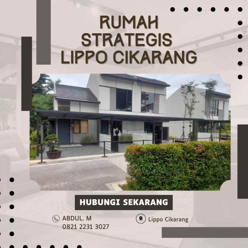 rumah strategis di lippo cikarang cosmopolitan