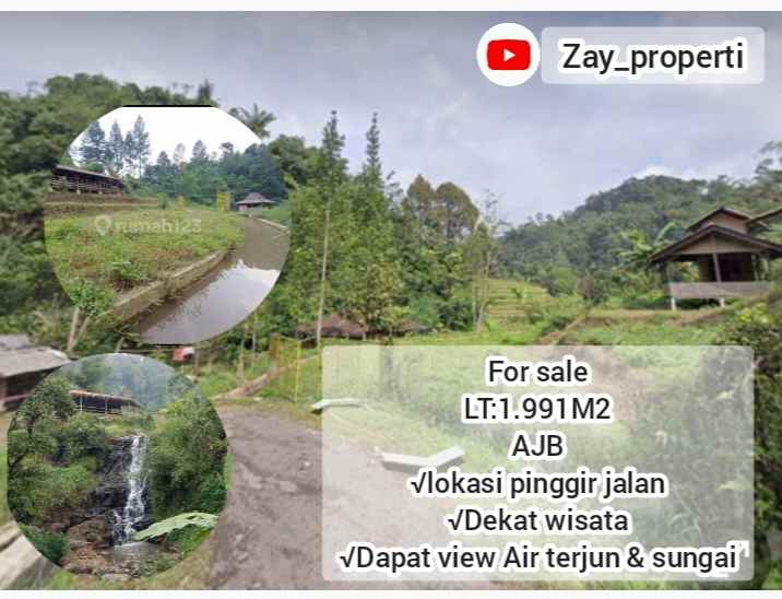 tanah dekat wisata sungai view bagus ciater subang