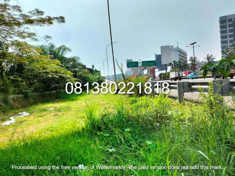 tanah di pinggir jalan tol airport sedyatmo