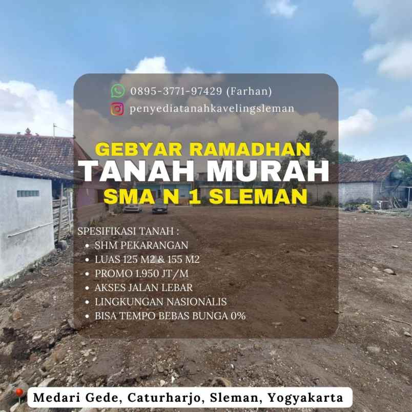 tanah murah belakang sma n 1 sleman