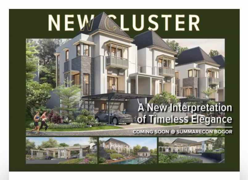 cluster terbaru di summarecon bogor unit terbatas