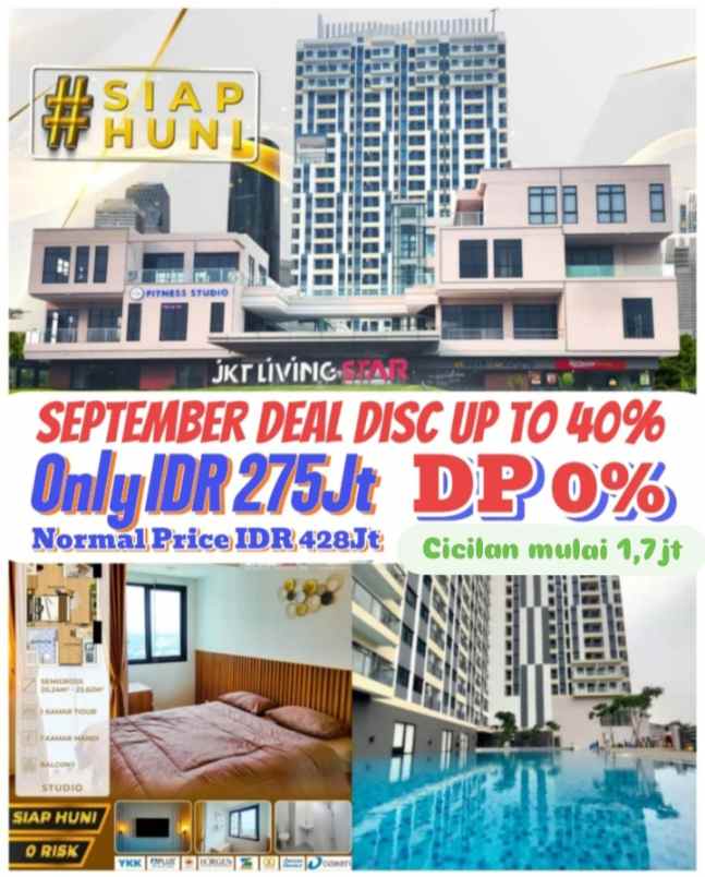 dijual apartemen baru ready stock siap huni