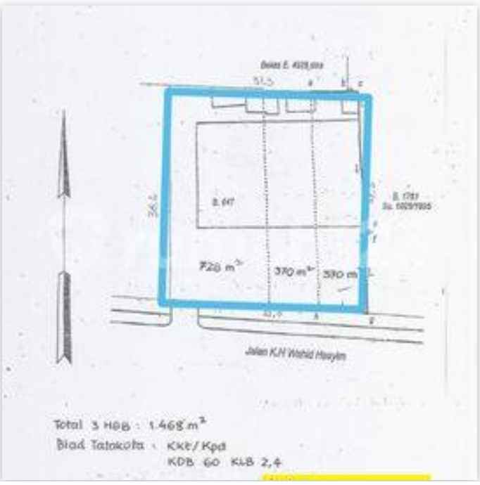 dijual ruko gudang kantor jl kh wahid hasyim