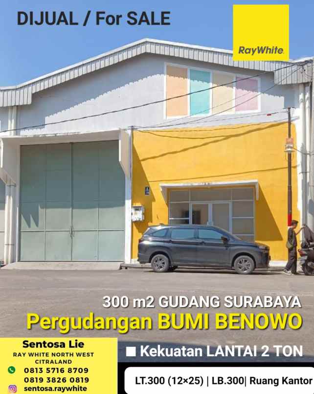 dijual ruko gudang kantor pergudangan bumi benowo