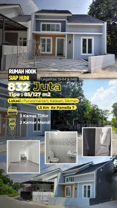 dijual rumah 1 km ke pamela 7