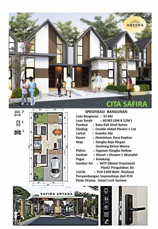 dijual rumah aryana karawaci tangerang