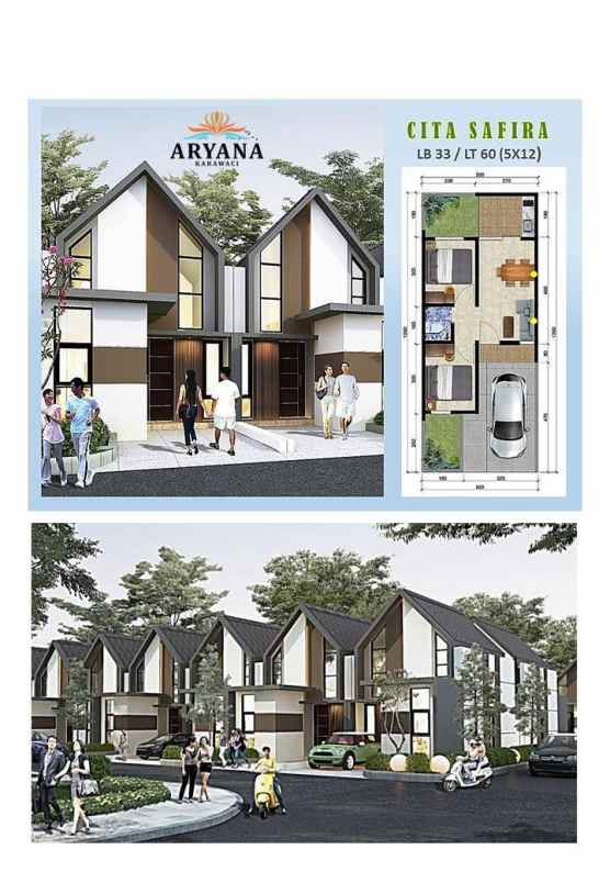 dijual rumah aryana karawaci tangerang