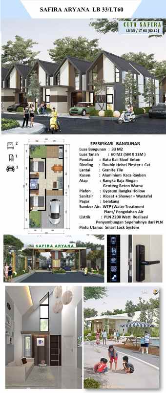 dijual rumah aryana karawaci tangerang