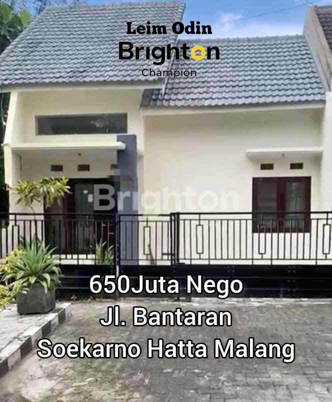 dijual rumah bantaran soekarno hatta malang