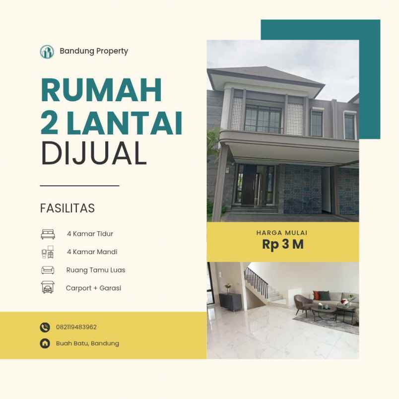 dijual rumah buah batu