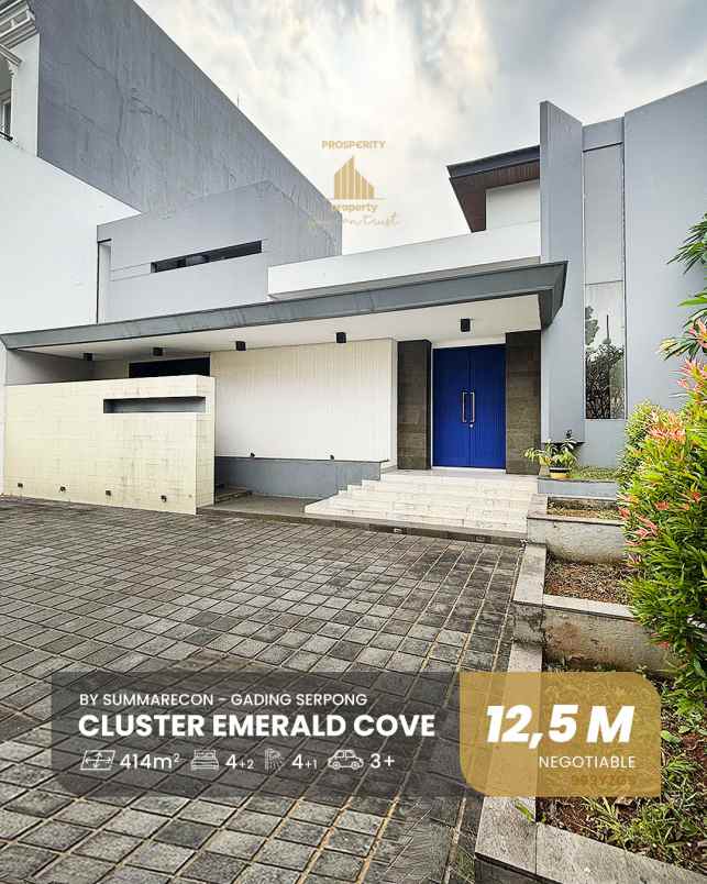 dijual rumah cluster emerald cove by