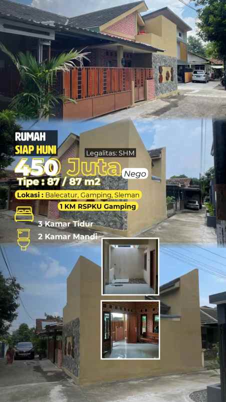 dijual rumah dekat rs pku gamping