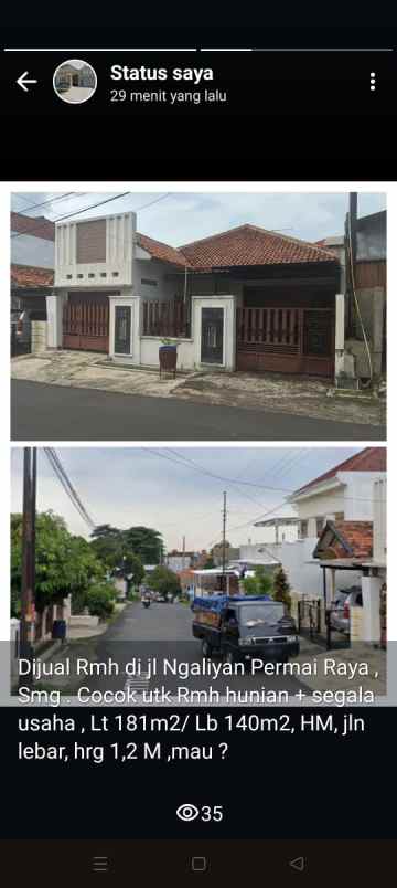 dijual rumah di ngaliyan permai semarang