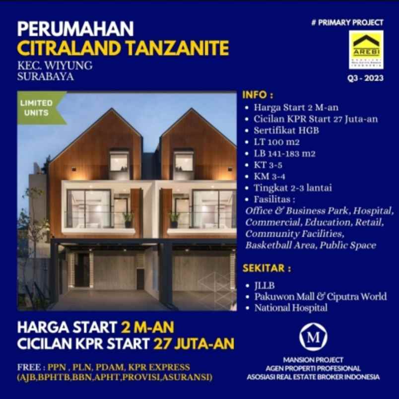 dijual rumah diamond hill citraland