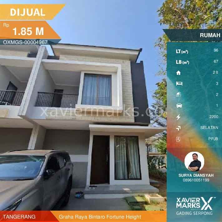 dijual rumah graha raya bintaro