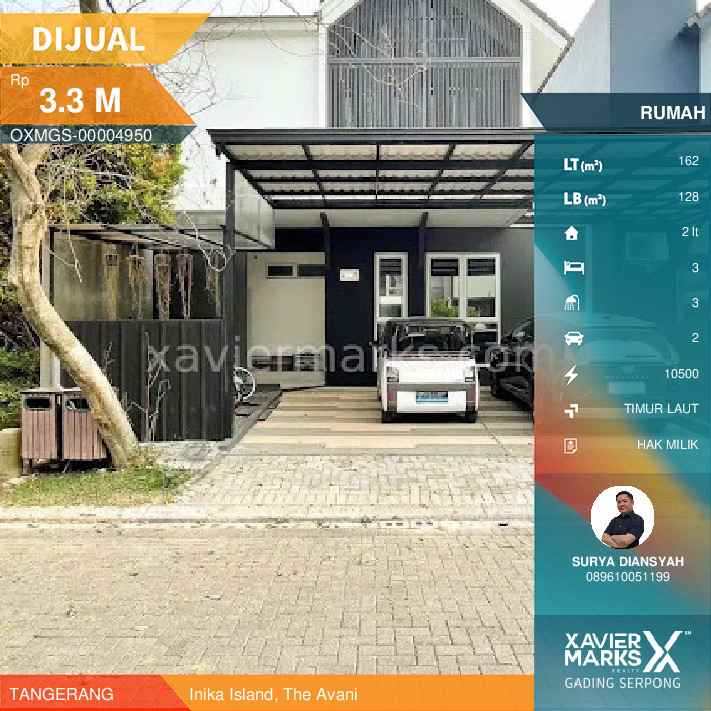 dijual rumah inika island the avani