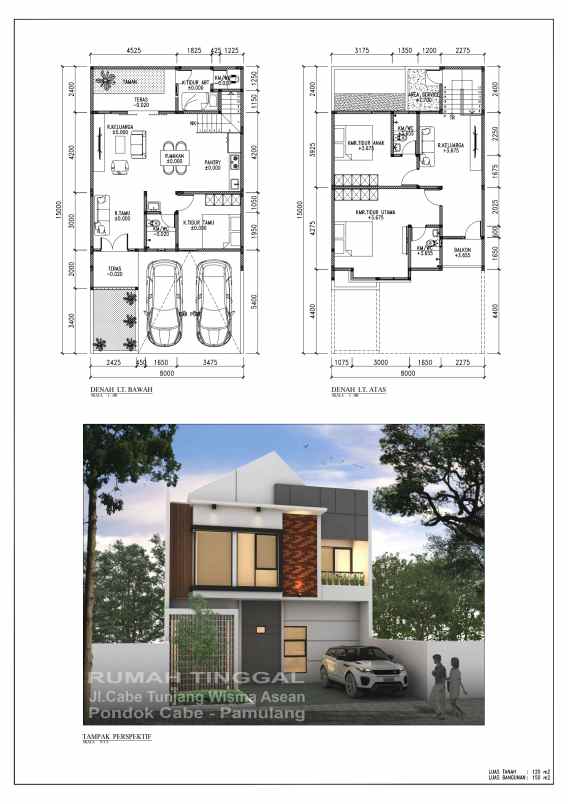 dijual rumah jalan raya ciputat pondok