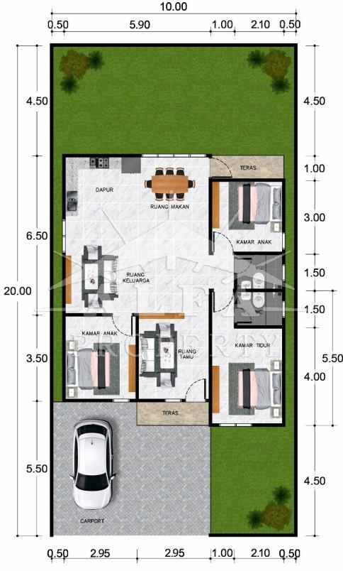 dijual rumah jl ampera komp gardenia spring