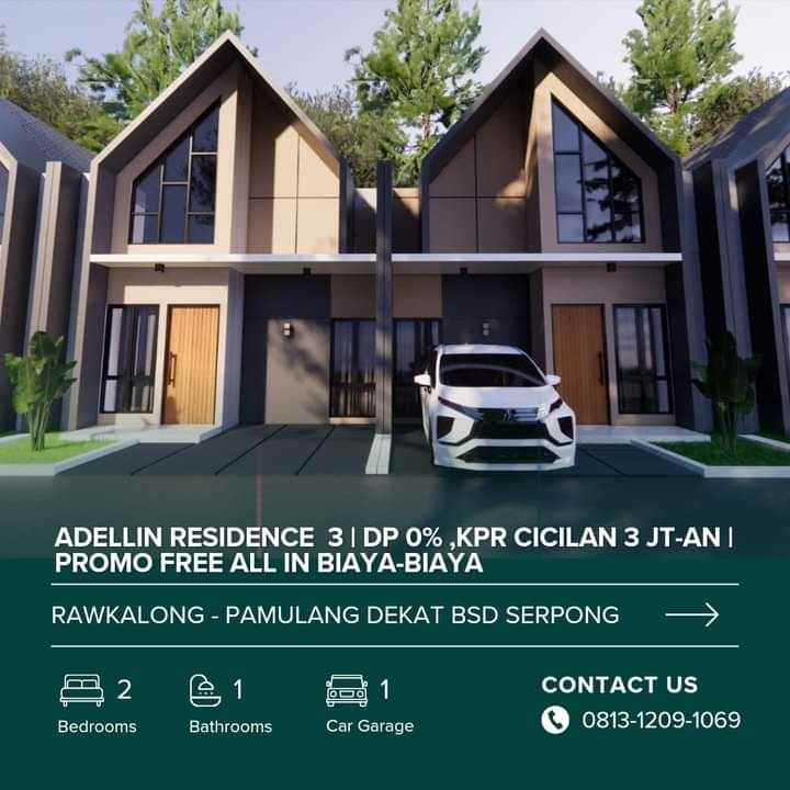 dijual rumah jl cendana kp pondok miri