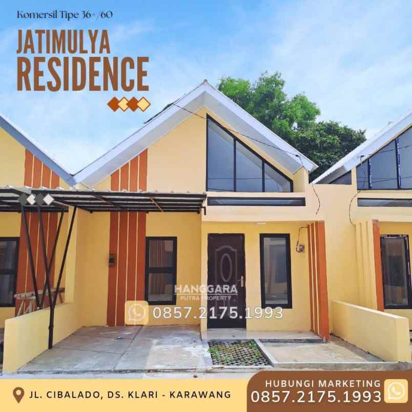 dijual rumah jl cibalado klari