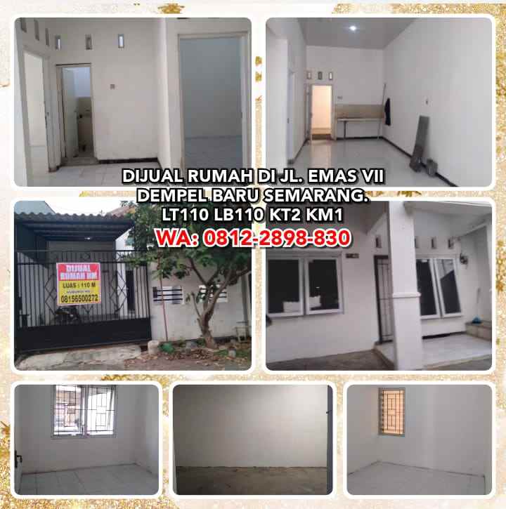 dijual rumah jl emas vii 40 dempel baru