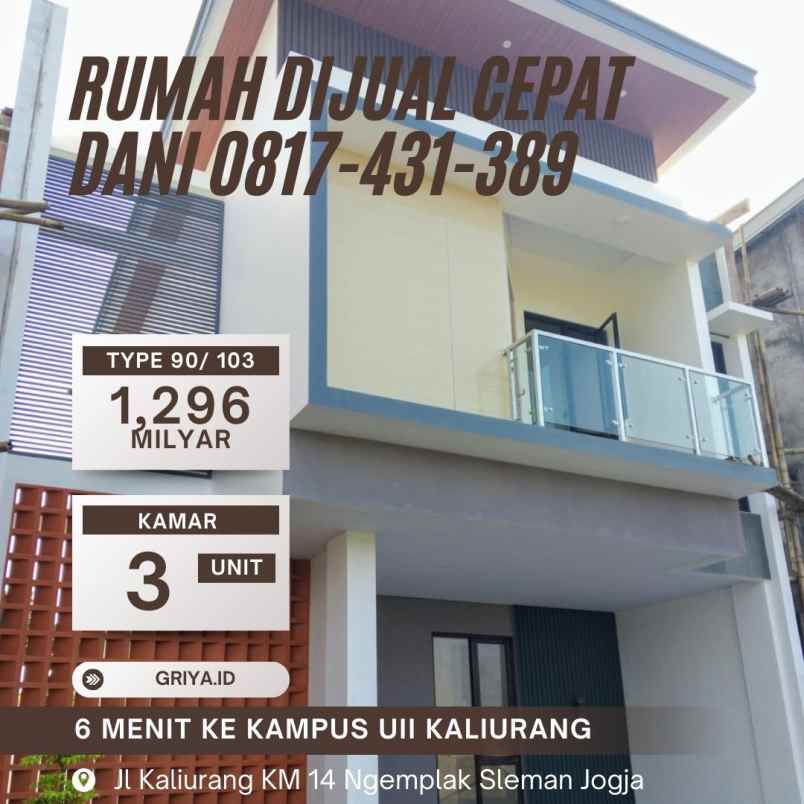 dijual rumah jl kaliurang km 14 sleman