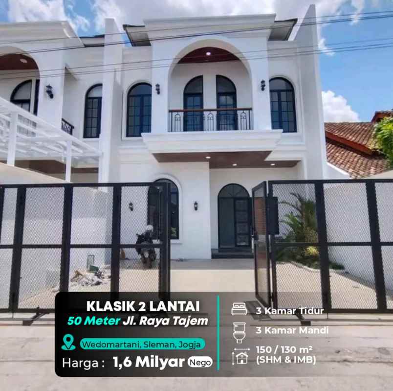 dijual rumah jl raya tajem